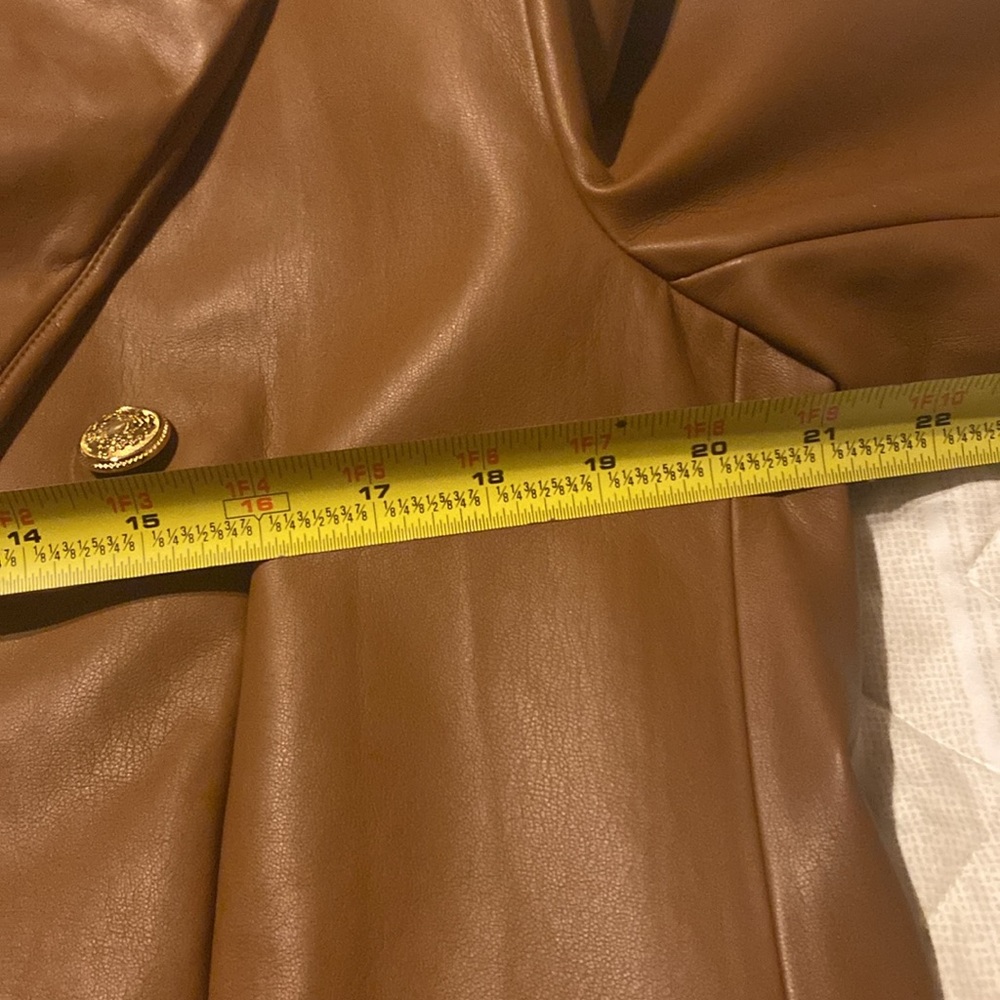 COPY - COPY - Zara faux cognac leather blazer XXL - Picture 9 of 11